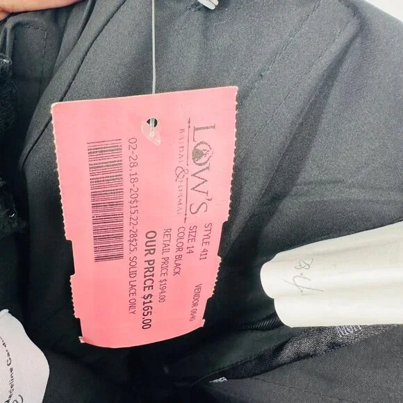 Mori Lee Madeline Gardner Black Lace Sleeveless Convertible Mini Dress Size 14 - Picture 12 of 12